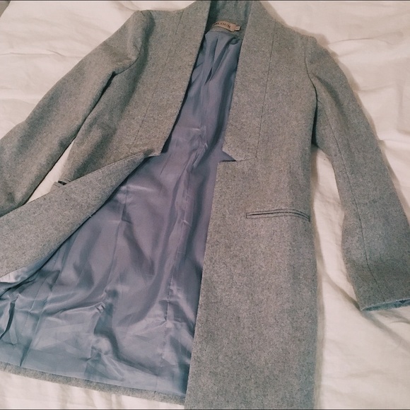 Light Grey Wool Coat - Picture 3 of 4